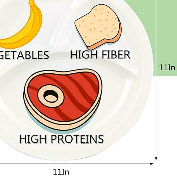 JOSPHLIES Melamine Divided Dinner Plates -Set of 4 White - Picture 6 of 10